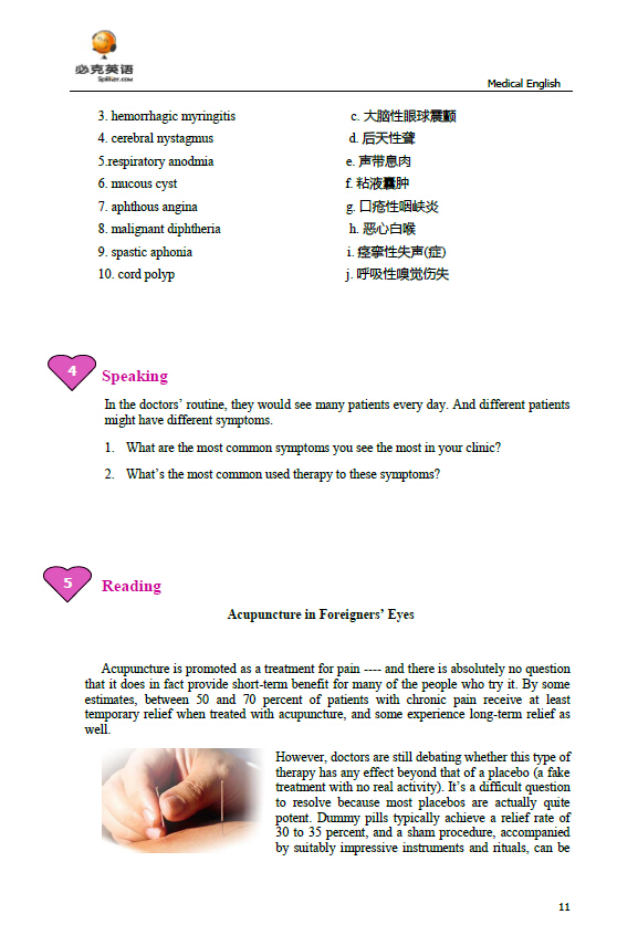 醫(yī)學英語口語培訓(xùn)